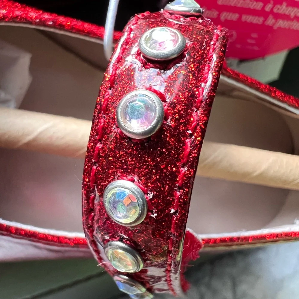NWT The Children’s Place Red Glitter Mary Jane Dress Shoes Girls Size 4 Toddler